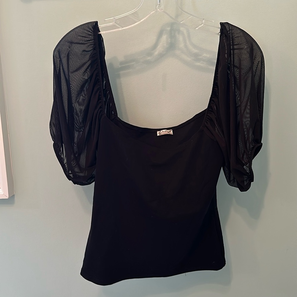 Free People Puff Sleeve Shirt